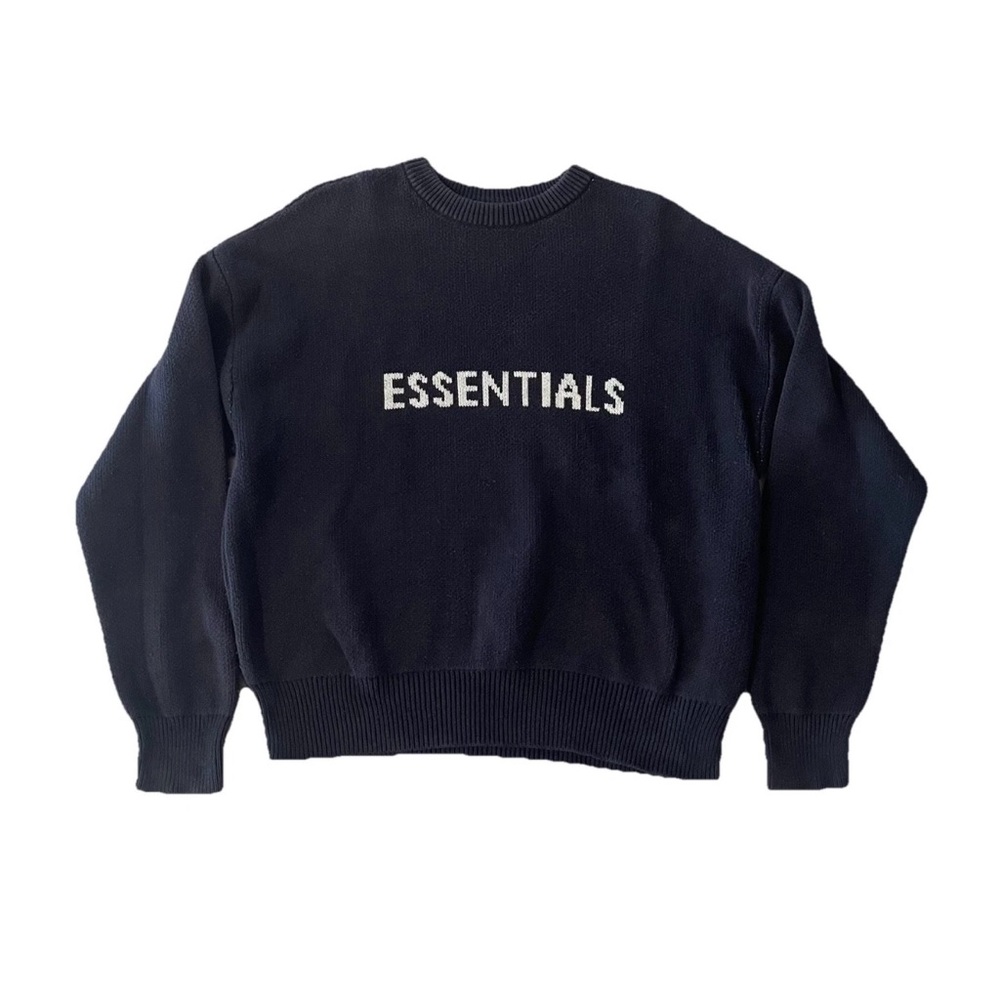 Fear of God Essentials Knit Pullover Crewneck Sweater Black - Small